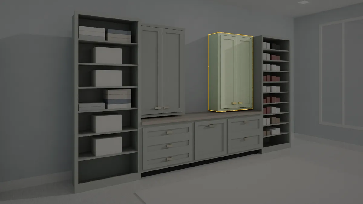 CL-UP-30 shown in a finished walk-in closet