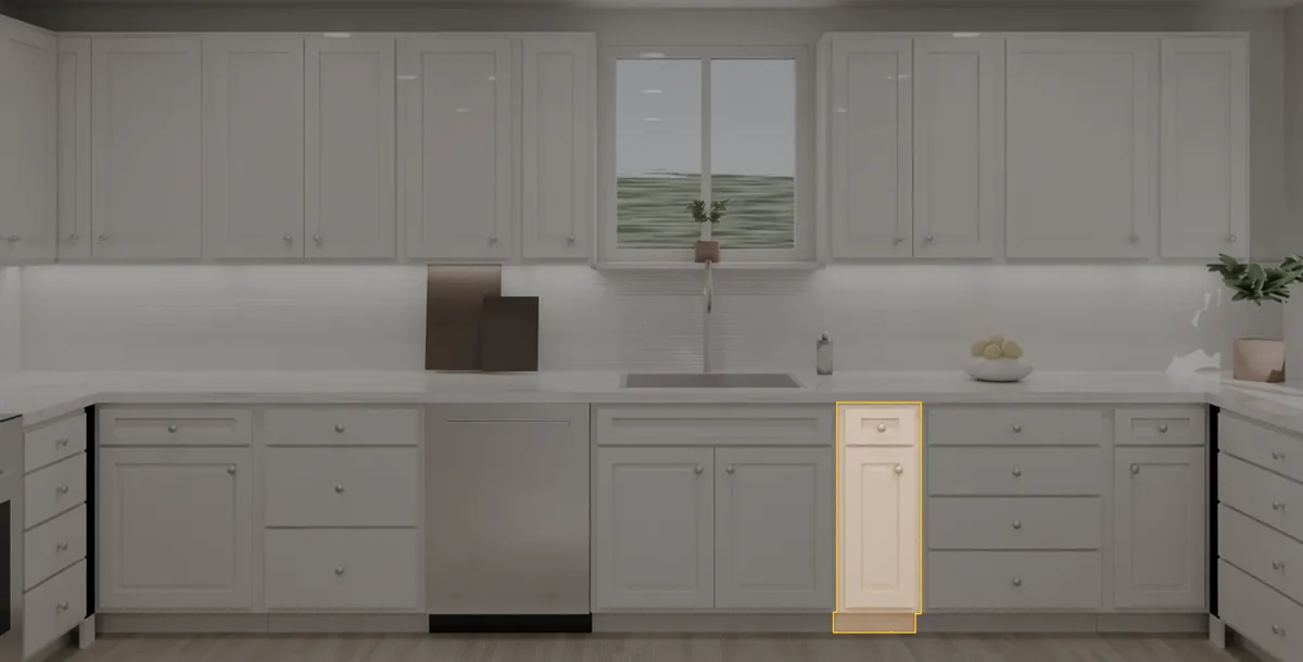 BH-B12 shown in a finished kitchen (scene 4, raised panel)