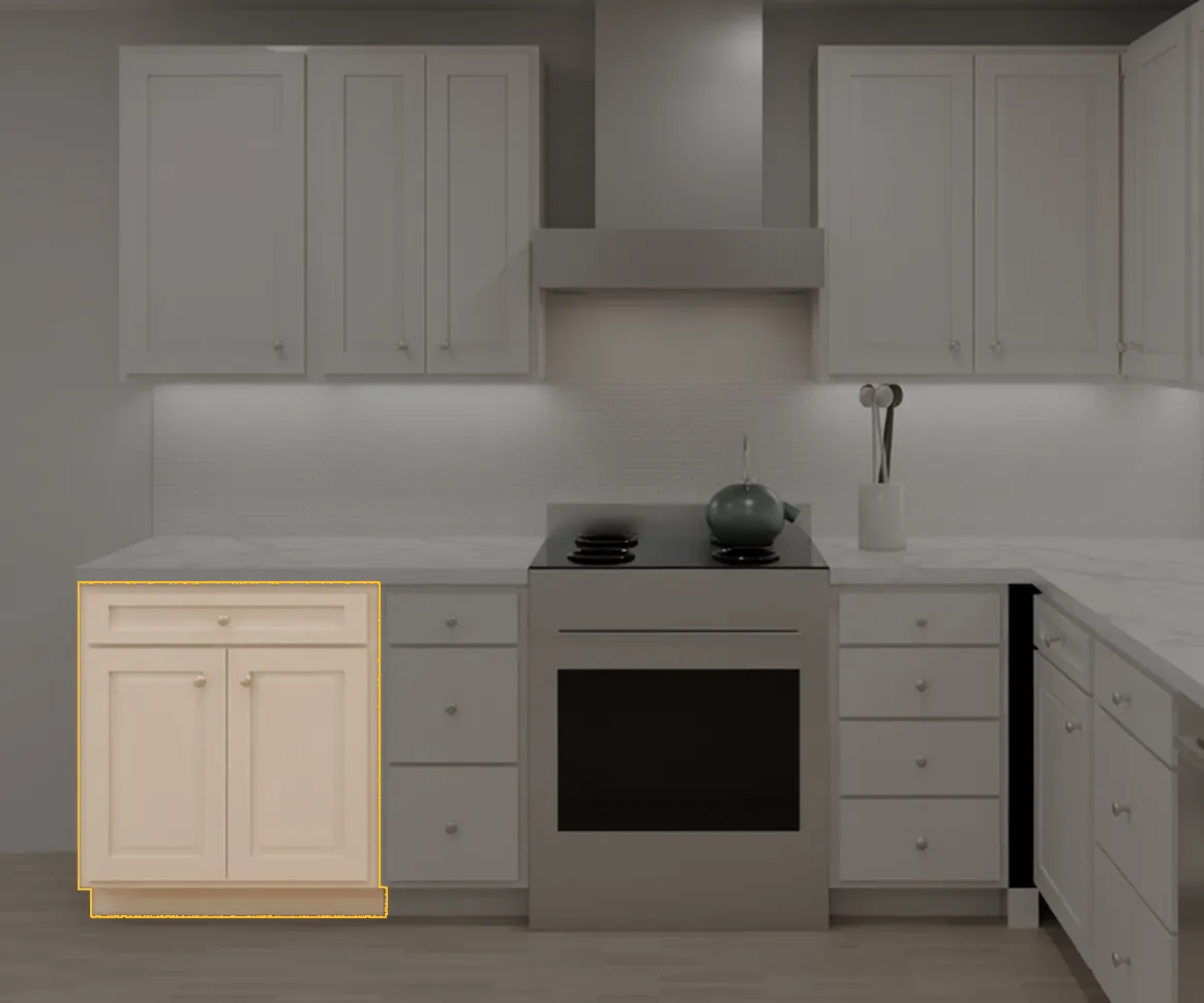 BH-B30 shown in a finished kitchen (scene 4, raised panel)