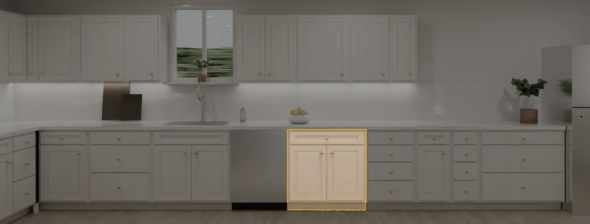BH-B33 shown in a finished kitchen (scene 5, raised panel)